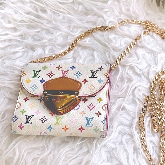 Louis Vuitton Handbags - Sale LV JOEY Multi Wallet Buckle Closure Vintage #TH0099 & unbranded chain 47in